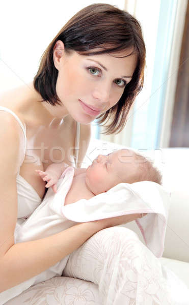 Happy mother with a baby Stock photo © Anna_Om