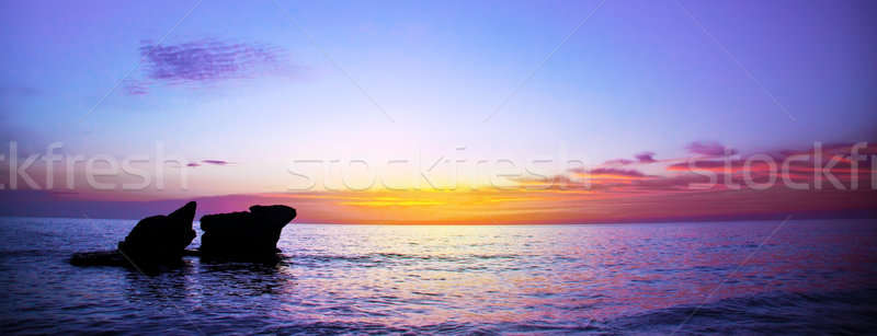 Romantic purple sunset Stock photo © Anna_Om