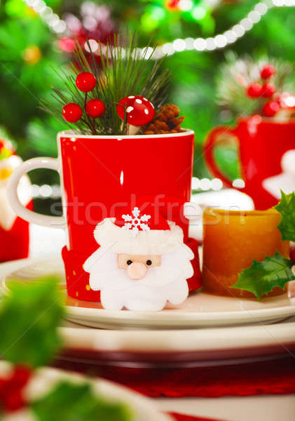 Christmastime decoration for dinner Stock photo © Anna_Om