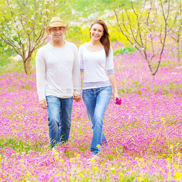 Loving family walk in park Stock photo © Anna_Om