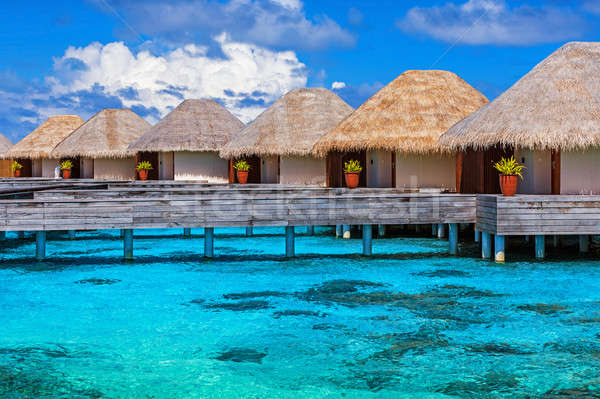 Luxus Strand Resort Malediven viele cute Stock foto © Anna_Om