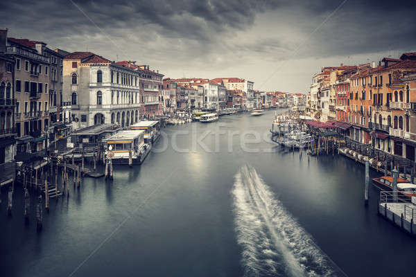 Piękna Wenecja Cityscape vintage stylu Fotografia Zdjęcia stock © Anna_Om