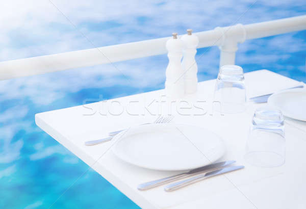 Romantic outdoor restaurant Stock photo © Anna_Om