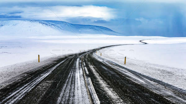 Snowy road Stock photo © Anna_Om