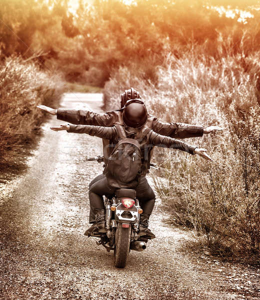 Equitación moto placer vintage estilo imagen Foto stock © Anna_Om
