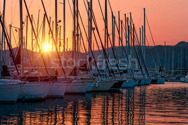 Sailboats on sunset Stock photo © Anna_Om