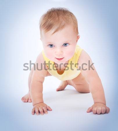 可愛的 小 嬰兒 微笑 坐在 商業照片 © Anna_Om