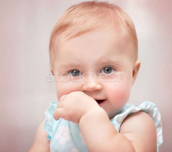 Stockfoto: Cute · baby · portret · mooie · weinig