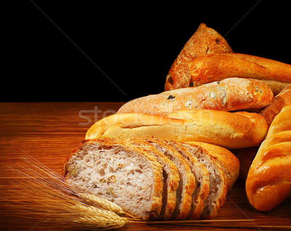 Warm gebakken brood smakelijk knapperig eigengemaakt Stockfoto © Anna_Om