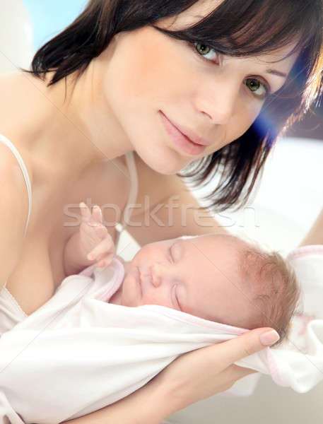 Boldog anya baba fiatal tart család Stock fotó © Anna_Om