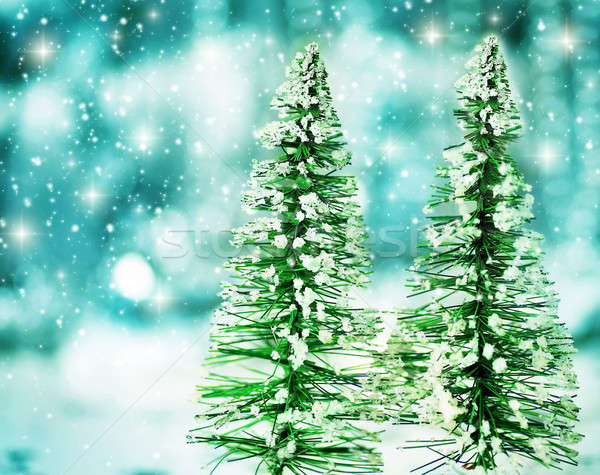 Noel ağacı tatil kış süs soyut ışıklar Stok fotoğraf © Anna_Om