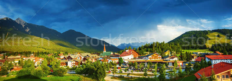 Peu ville montagnes Europe Autriche alpes [[stock_photo]] © Anna_Om