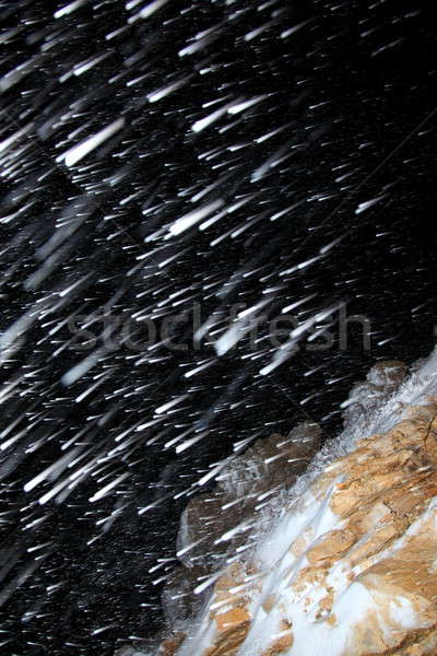 Nuit chutes de neige belle hiver paysage tempête [[stock_photo]] © Anna_Om