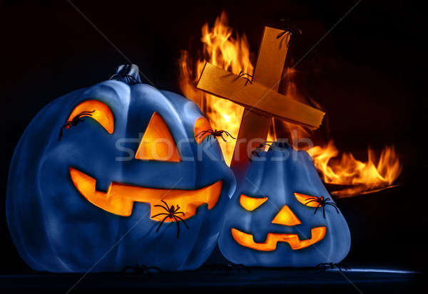 Traditional Halloween decorations Stock photo © Anna_Om