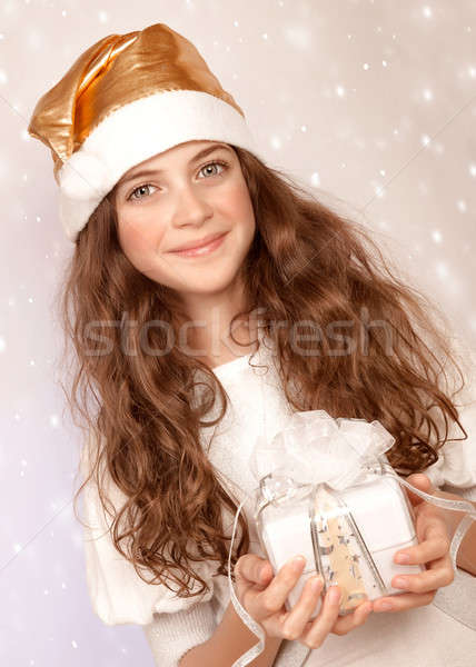 Stock photo: Little Santa helper