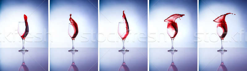 Collage of wine glasses Stock photo © Anna_Om