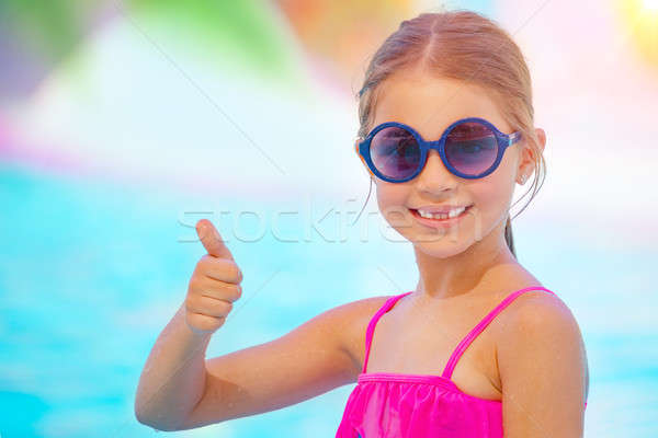 Happy girl on the beach Stock photo © Anna_Om