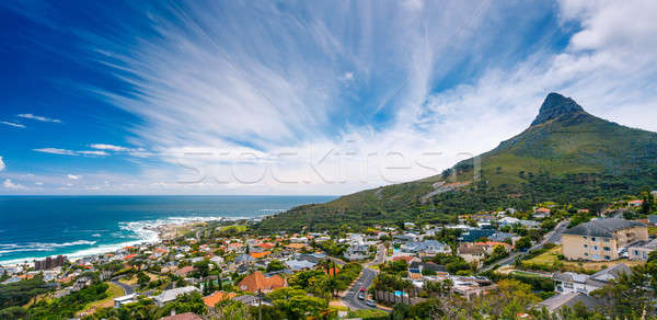 Cape Town panoramiczny krajobraz głowie górskich zdumiewający Zdjęcia stock © Anna_Om