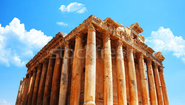 Jupiter's temple over blue sky, Baalbek, Lebanon Stock photo © Anna_Om