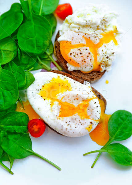 Stock photo: Tasty poached eggs