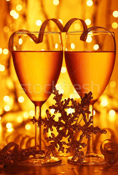 Romantyczny wakacje uroczystości pić christmas nowy rok Zdjęcia stock © Anna_Om
