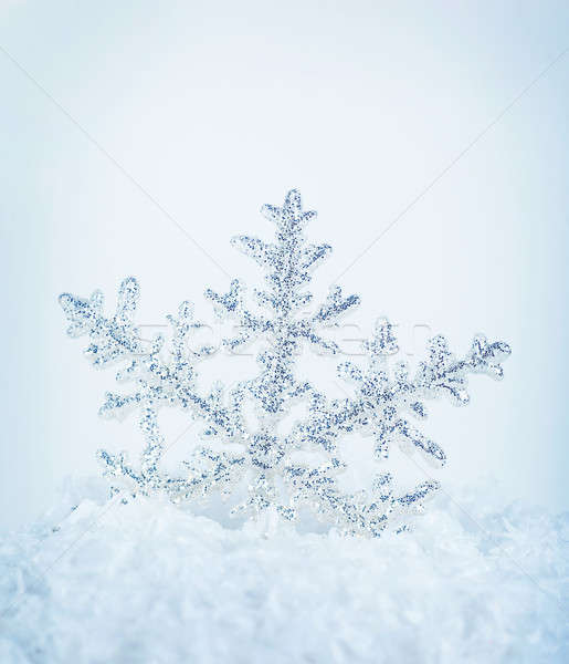 снежинка красивой синий зима праздник фон Сток-фото © Anna_Om