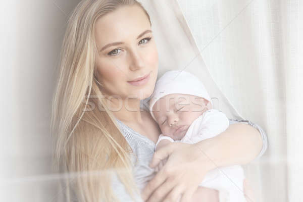 Stock foto: Glücklich · Mutter · Baby · Porträt · schönen · jungen
