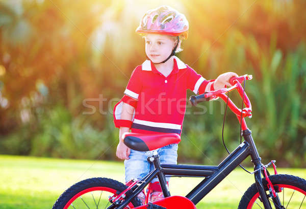 少年 自転車 立って 屋外 ストックフォト © Anna_Om