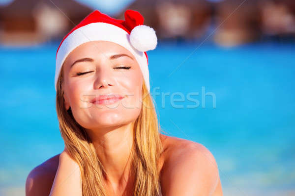 Noel tatil egzotik ülke çekici kadın Stok fotoğraf © Anna_Om