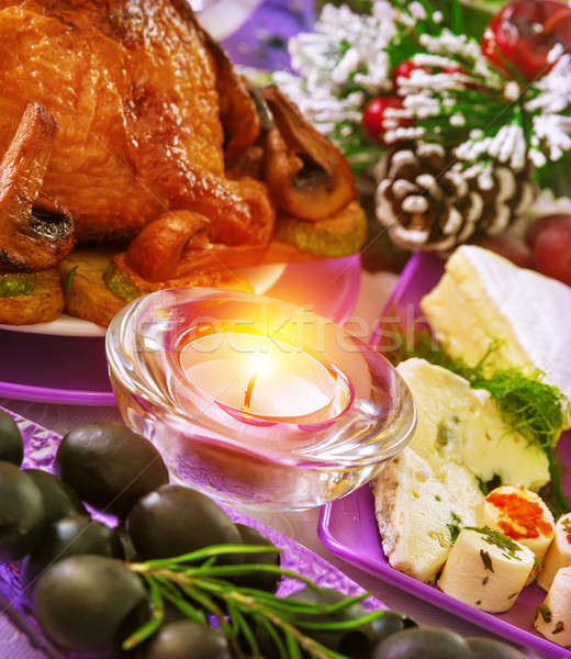 Stock photo: Christmastime banquet