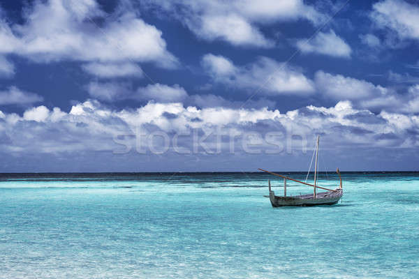 Little boat in the sea Stock photo © Anna_Om