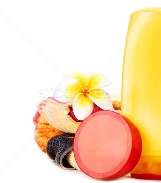 Beach or spa items over white Stock photo © Anna_Om