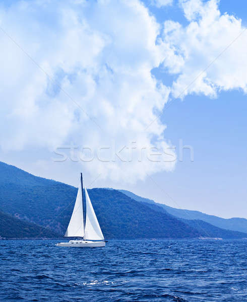 Voilier ouvrir mer belle nature bleu [[stock_photo]] © Anna_Om