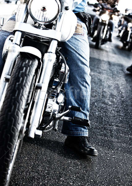 Bikers riding motorbikes Stock photo © Anna_Om