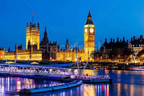 Big Ben casa parlamento noite Londres Reino Unido Foto stock © anshar