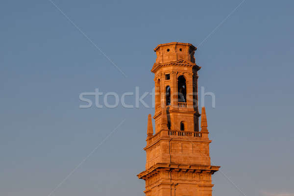 Bell Tower of Duomo Cathedral in Verona in the Morning, Veneto,  Stock photo © anshar