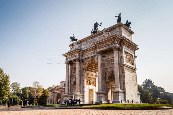 Arch of Peace in Sempione Park, Milan, Lombardy, Italy Stock photo © anshar