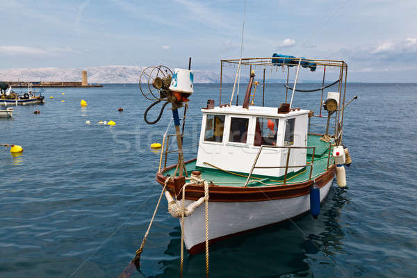 Pescador barco puerto Croacia cielo agua Foto stock © anshar