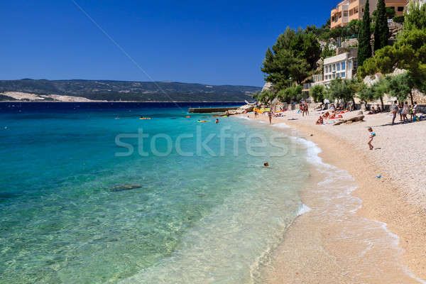Deep Blue Sea with Transparent Water and Beautiful Adriatic Beac Stock photo © anshar