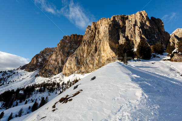 Stock photo: Rocky Mountains on the Skiing Resort of Colfosco, Alta Badia, Do