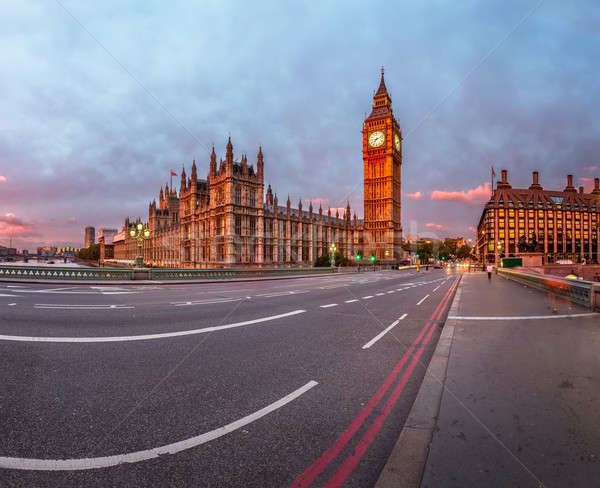 Königin Uhr Turm Westminster Palast Morgen Stock foto © anshar
