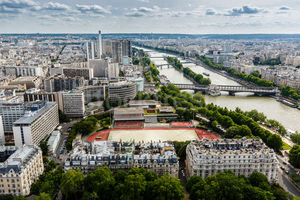 Aerial View on River Seine and Pont de Bir-Hakeim from the Eiffe Stock photo © anshar