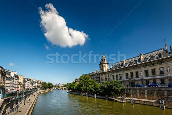 River Seine and Orfevres Embankment in Paris, France Stock photo © anshar