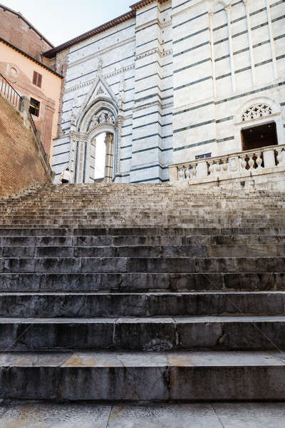 Klatka schodowa w górę katedry Toskania Włochy budynku Zdjęcia stock © anshar