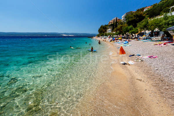 Deep Blue Sea with Transparent Water and Beautiful Adriatic Beac Stock photo © anshar