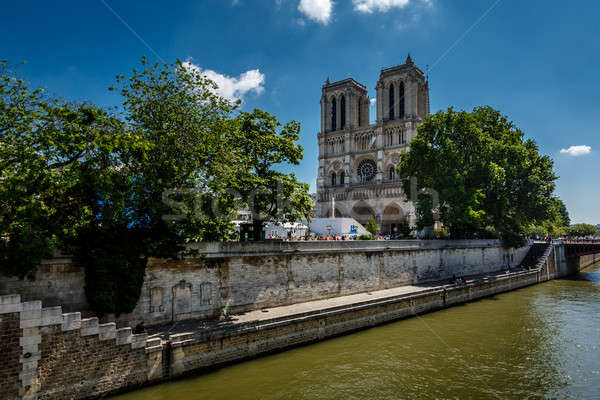 Seine River and Notre Dame de Paris Cathedral, Paris, France Stock photo © anshar