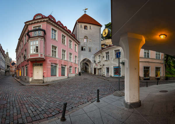 Tallinn Down Town and Tower Gate to the Upper Town, Tallinn, Est Stock photo © anshar