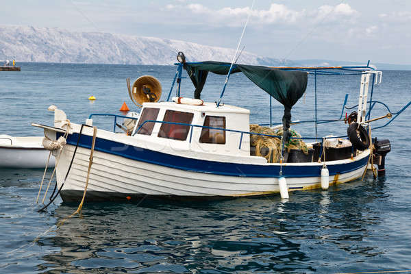Halász csónak kikötő Horvátország égbolt víz Stock fotó © anshar