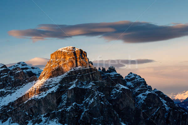 Sassongher Peak on the Ski Resort of Corvara, Alta Badia, Dolomi Stock photo © anshar