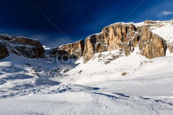 Peak of Vallon on the Skiing Resort of Corvara, Alta Badia, Dolo Stock photo © anshar